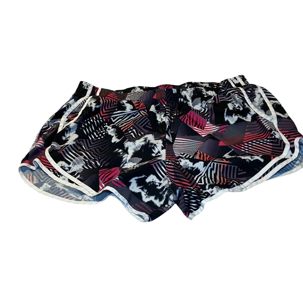 Calvin Klein Performance Womens Size XL Athletic Shorts Pink Black Geometric